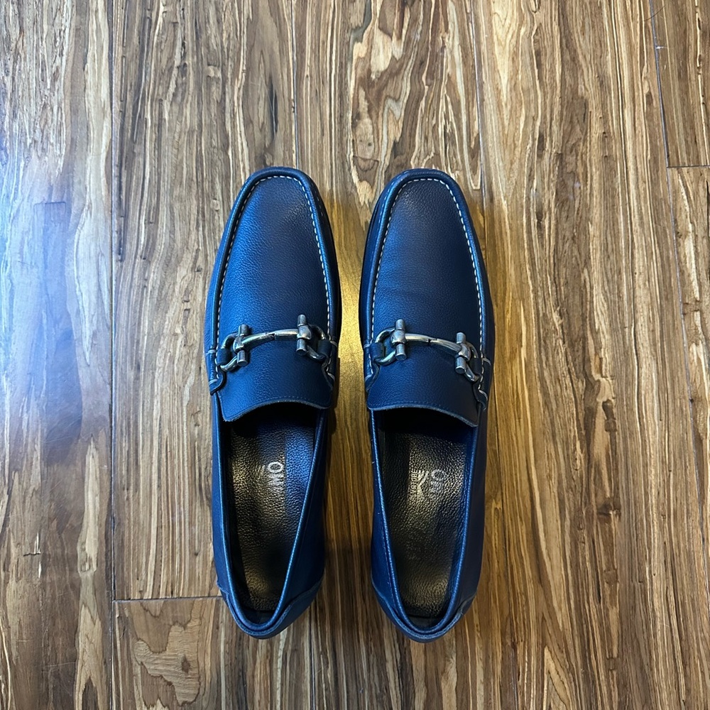 Men's Navy Loafers - Ferragamo - Picture 2 of 4
